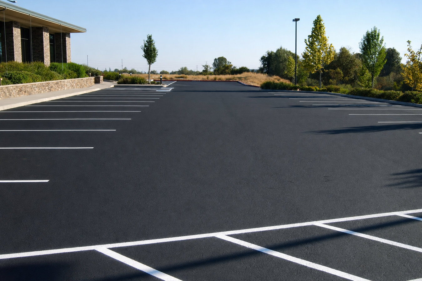 Parking lot paving